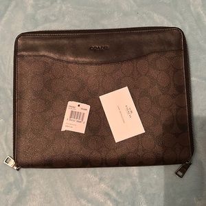 Coach leather pad folio
